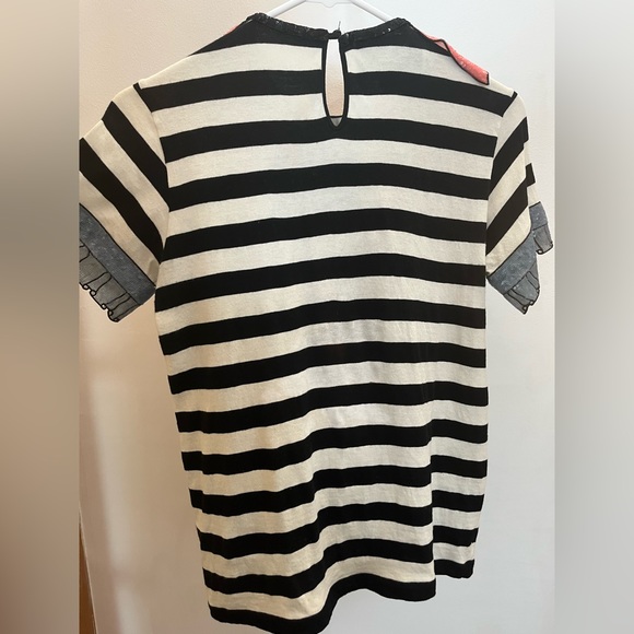 GUCCI Authentic Troumpe L’oeil 2016 Milan Top Sequin Collar Stripe Shirt Blouse - Picture 3 of 11